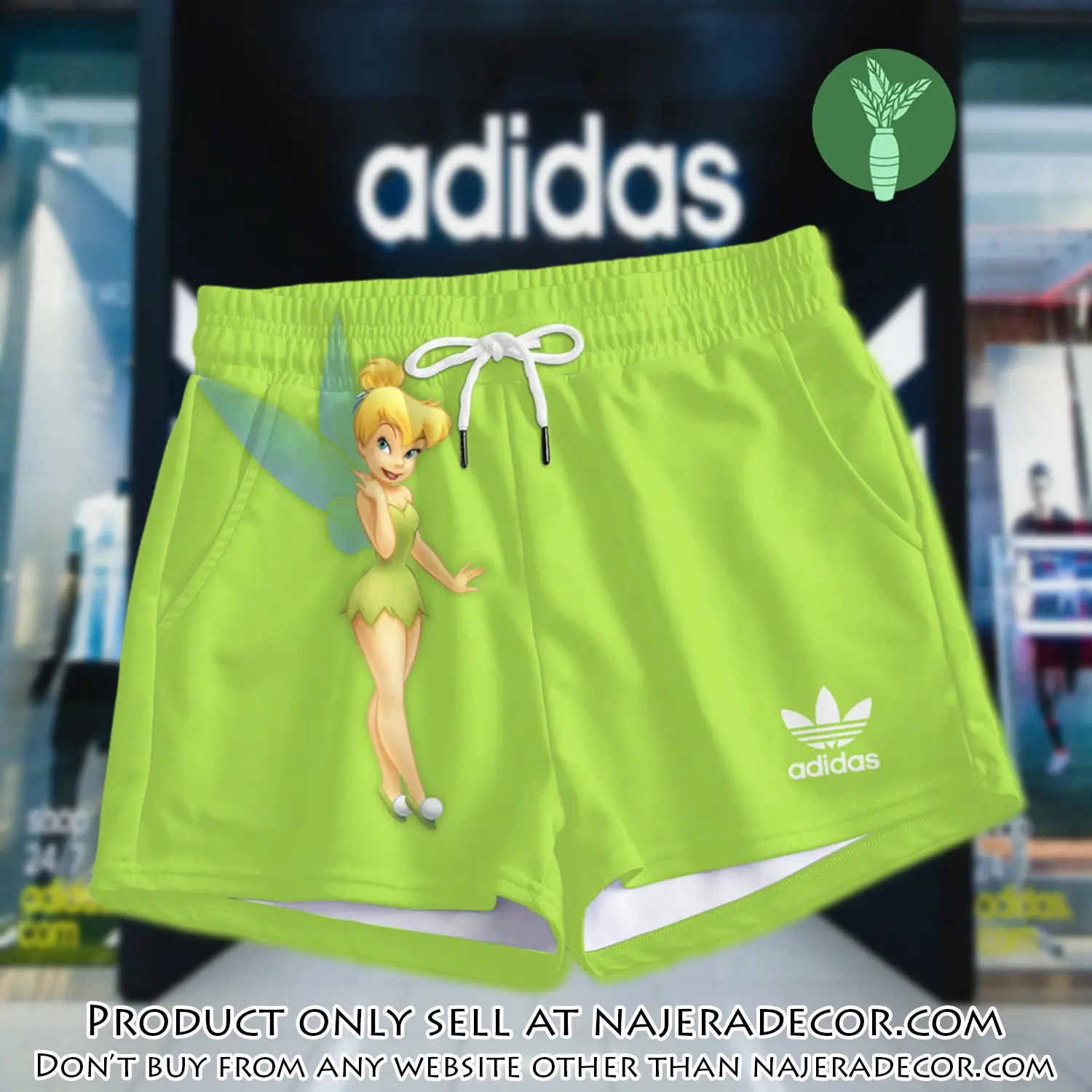 Premium tinker bell in adidas women shorts lady beach shorts wms1073 njr3822021